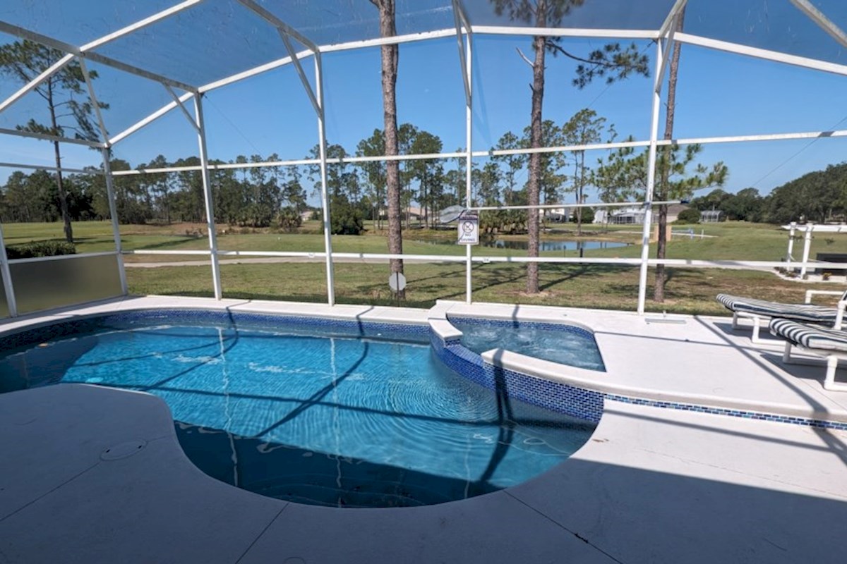 West Facing Pool with Golf Course View