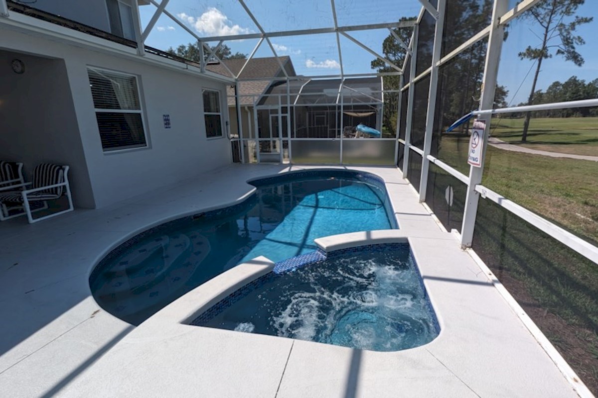 West Facing Pool with Golf Course View